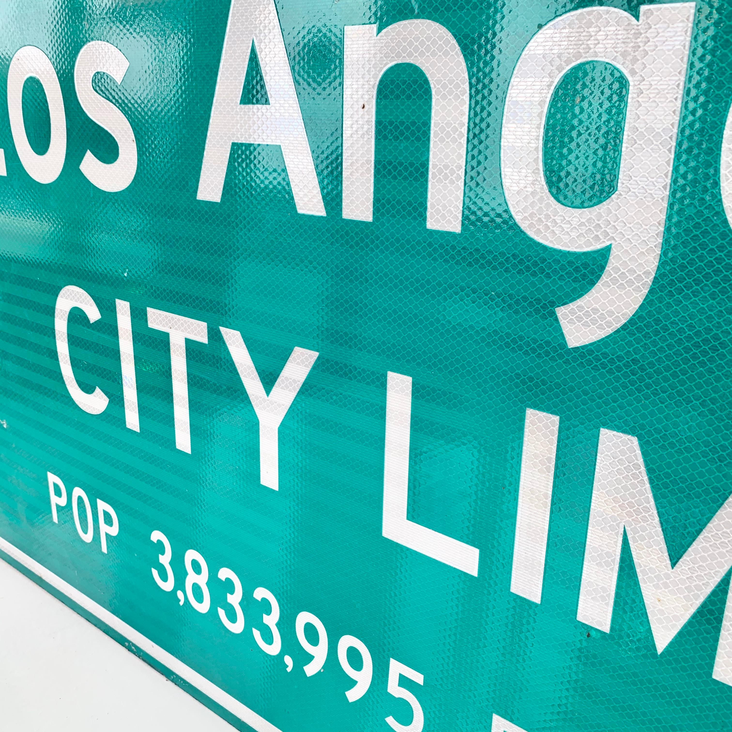 Aluminum Los Angeles Freeway City Limit Sign For Sale