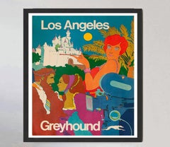 Los Angeles - Greyhound Original Poster by G Roth, 1960