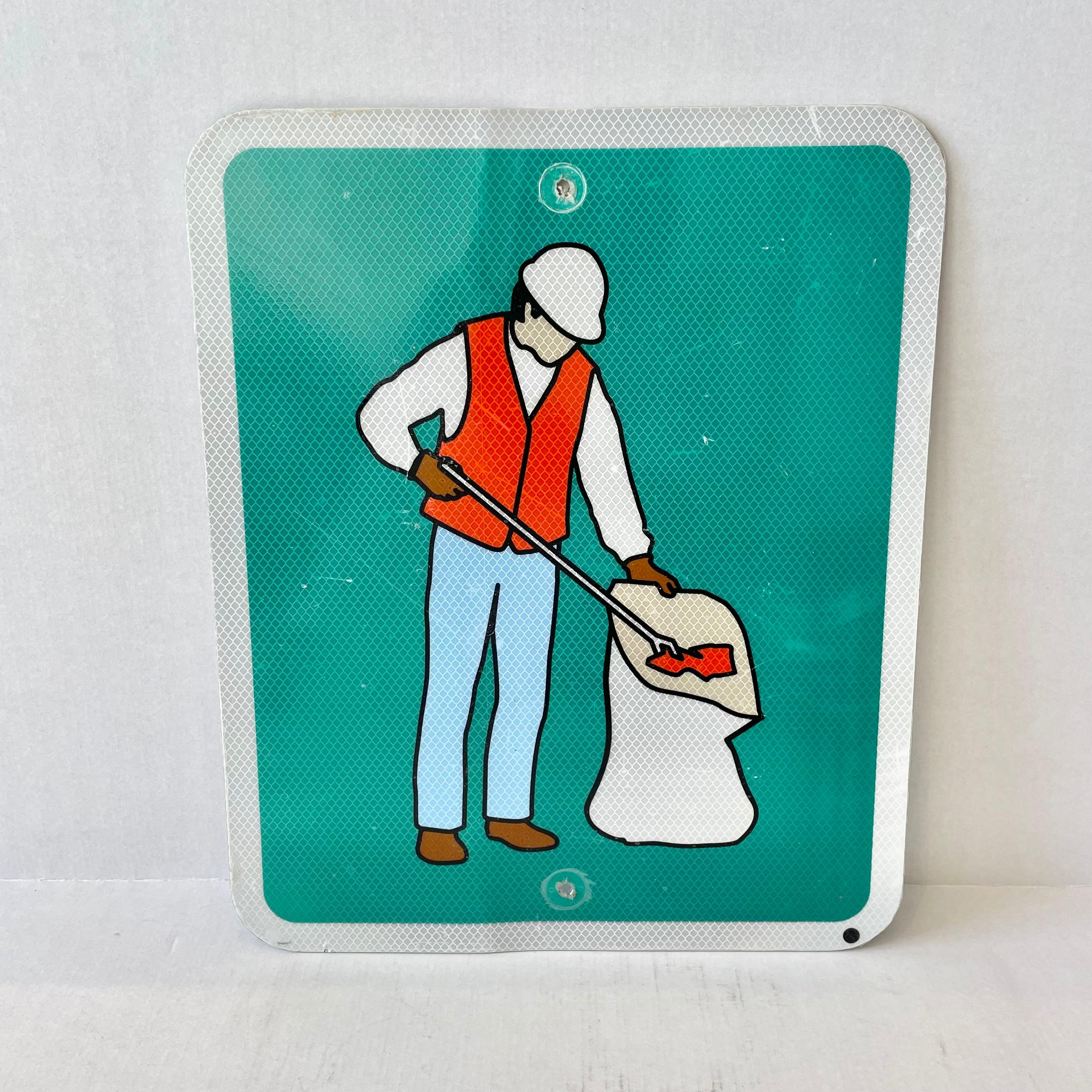 American Los Angeles Highway Trash Removal Sign For Sale