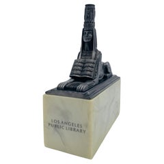 Los Angeles Public Library Sphinx Marble Bookend