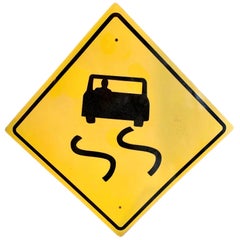 Los Angeles Slippery Road Highway Sign
