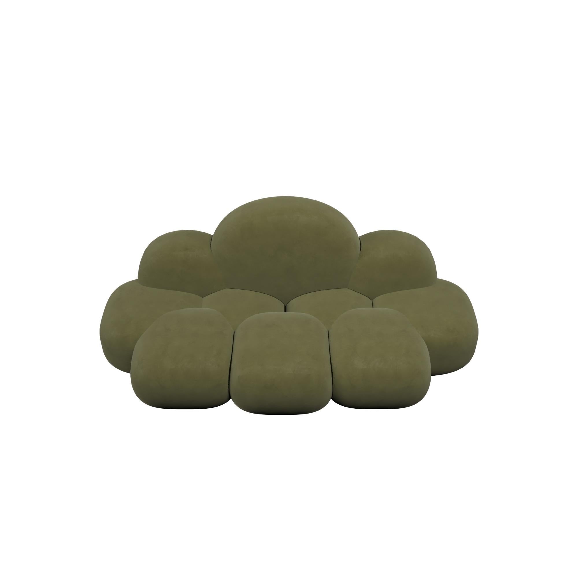 Modern LOS ANGELES Sofa in Olive by Alexandre Ligios, REP by Tuleste Factory For Sale