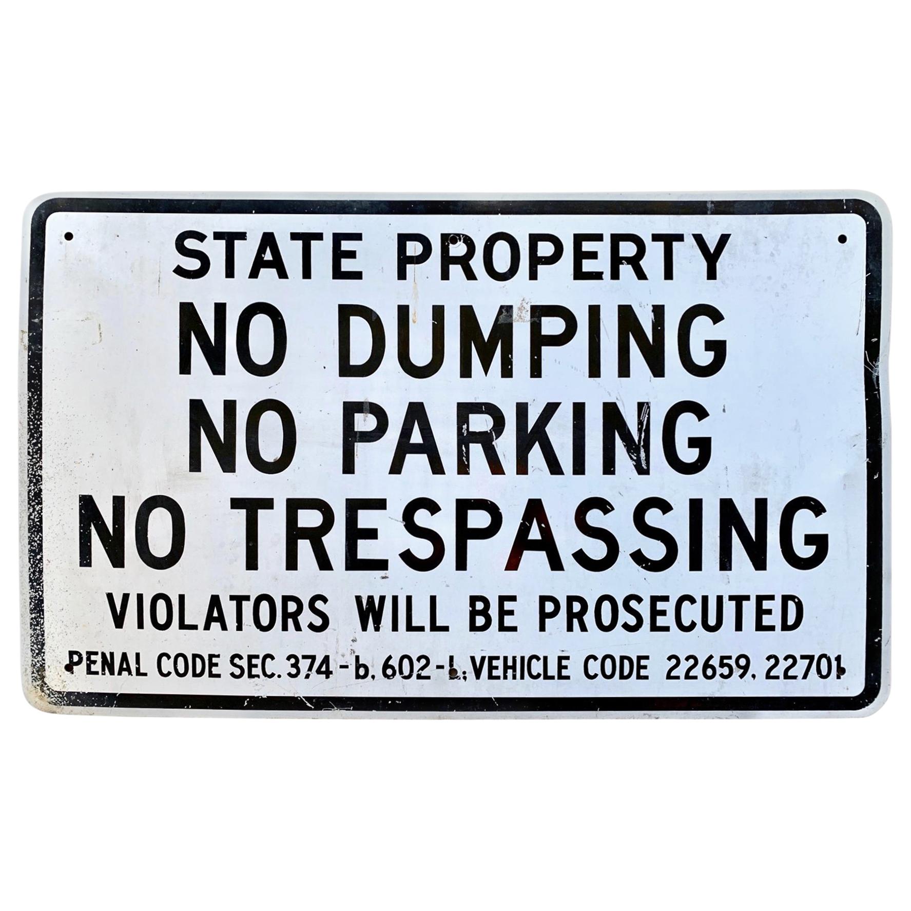 Los Angeles "State Property" Sign, 1984