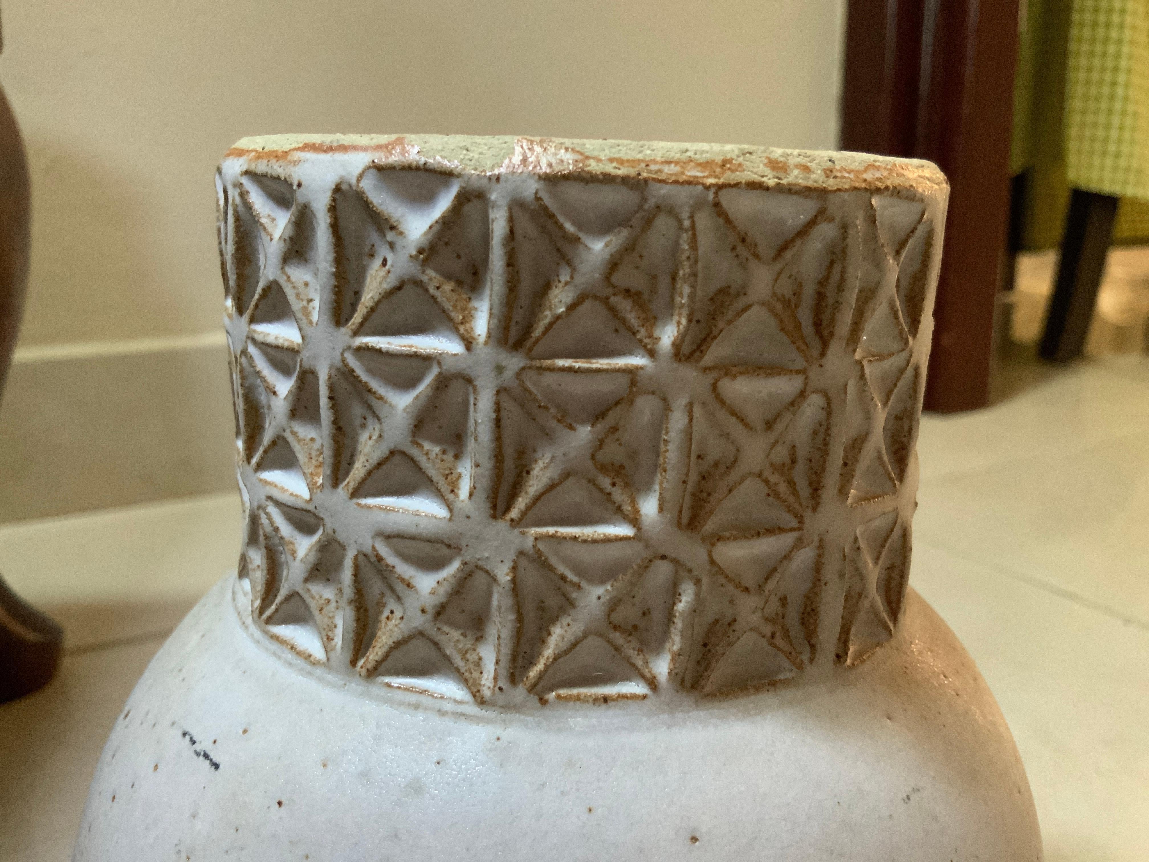 Los Artesanos Pottery Candleholder Medium Size Centerpiece For Sale 1