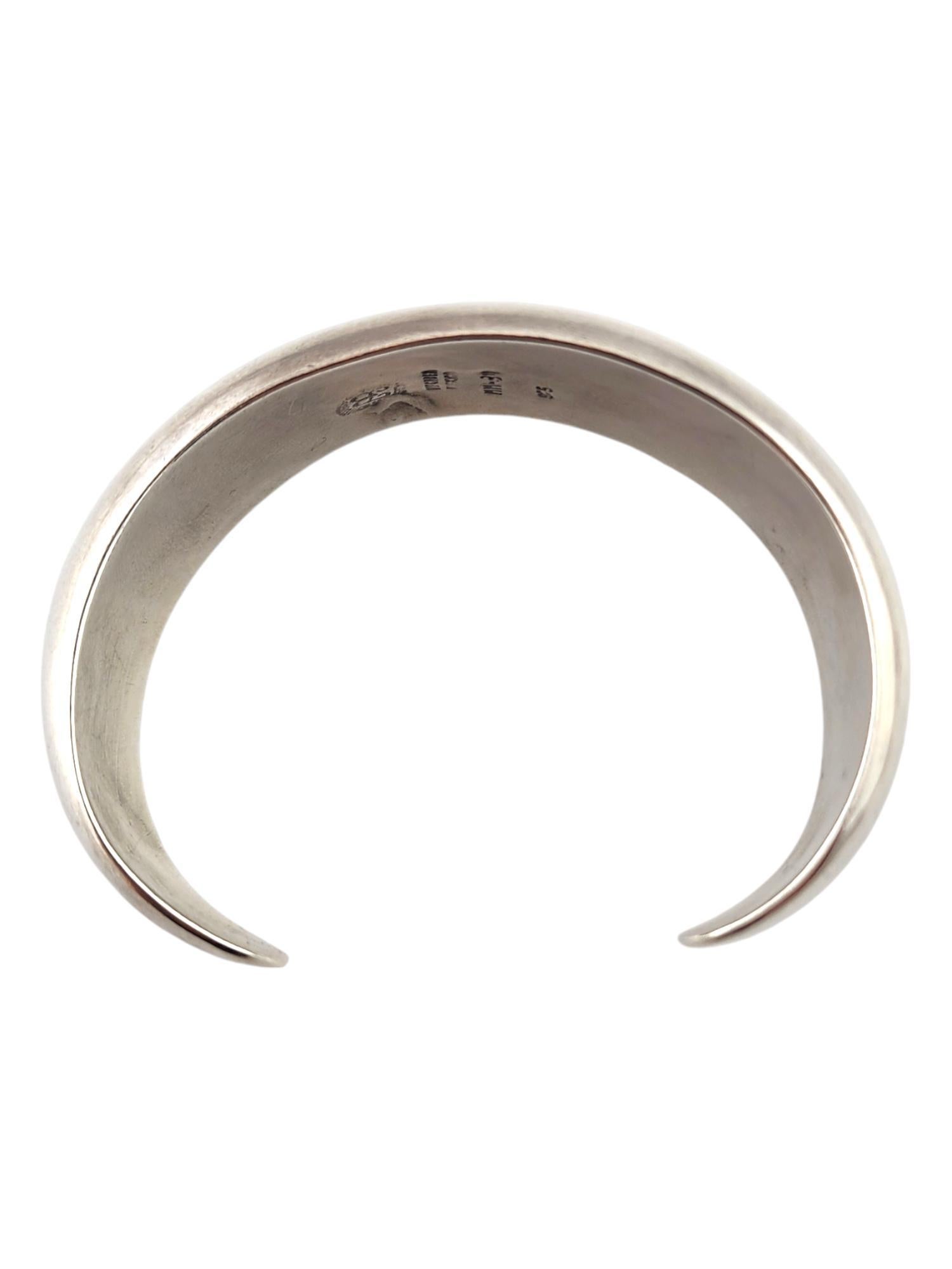Los Ballesteros Mexiko Sterlingsilber Tafelaufsatz Groove Manschettenarmband #18597 im Zustand „Gut“ im Angebot in Washington Depot, CT