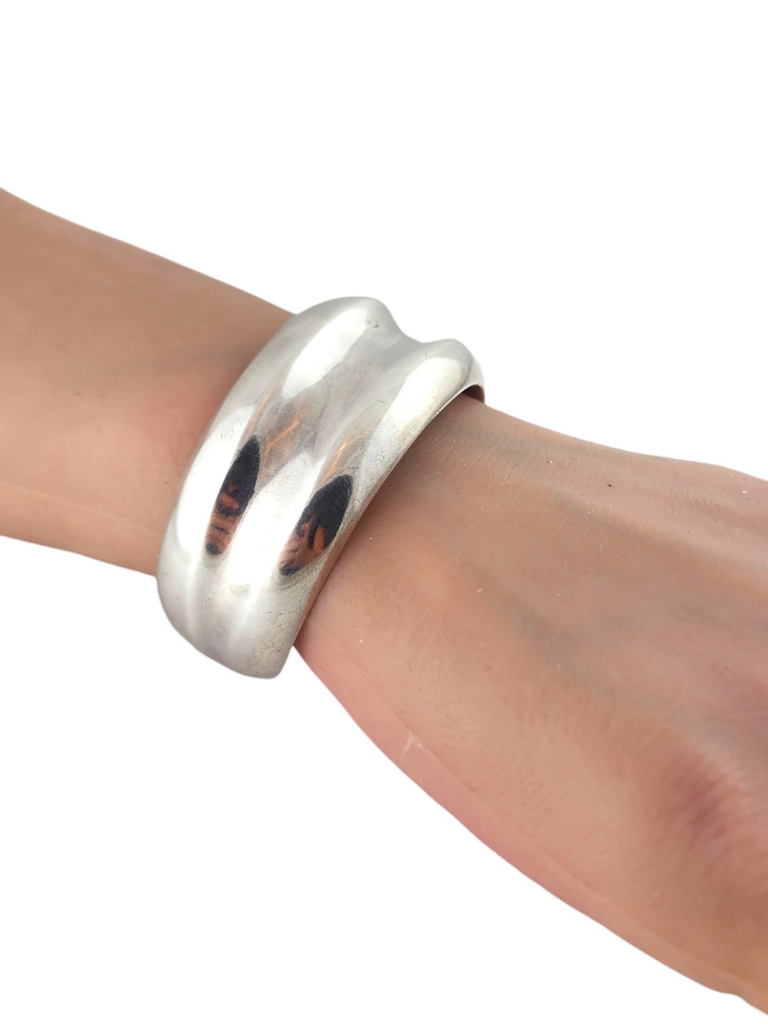 Los Ballesteros Mexiko Sterlingsilber Tafelaufsatz Groove Manschettenarmband #18597 im Angebot 2