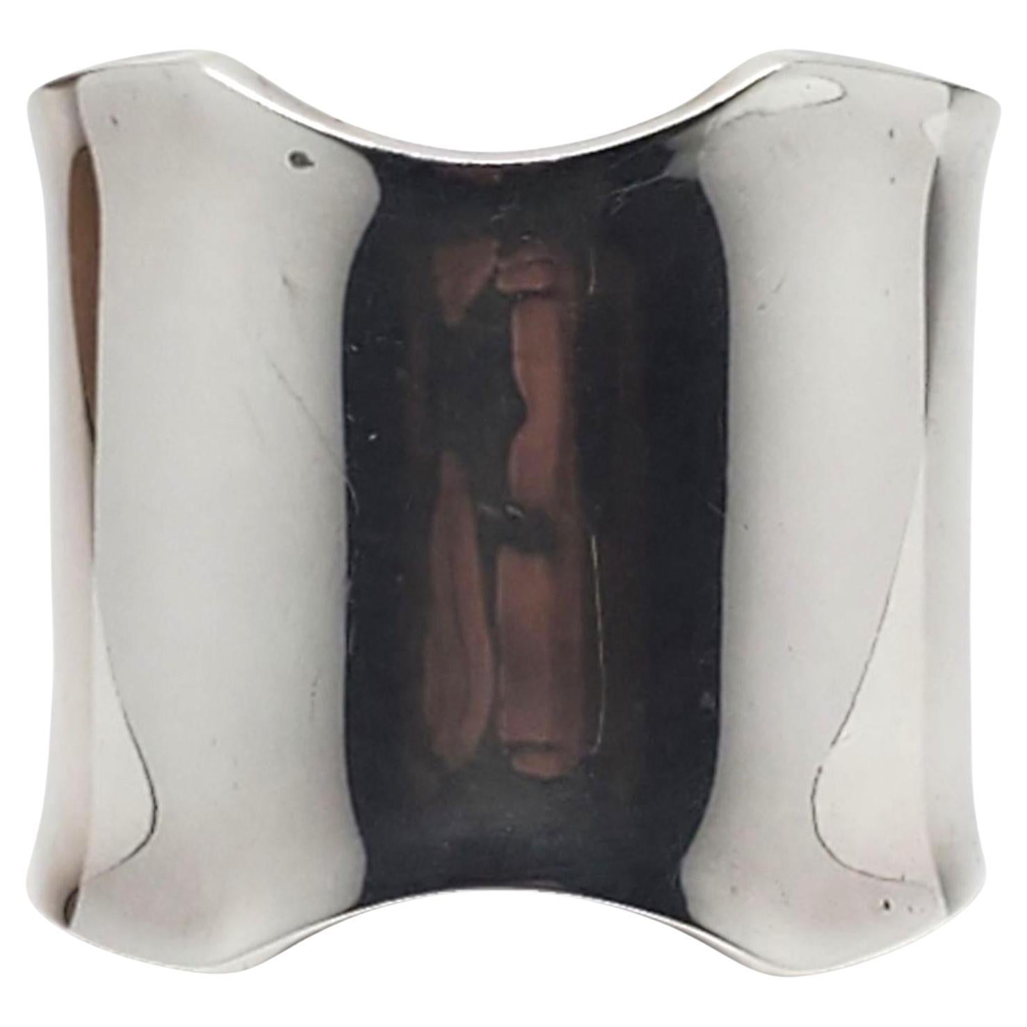 Los Ballesteros Sterling Silver Sculptural Cuff Bracelet #21675