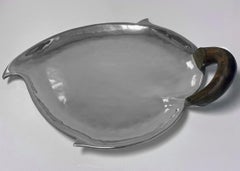 Los Castillos 1950s Mexican Sterling Silver Chili Pepper Large Dishish