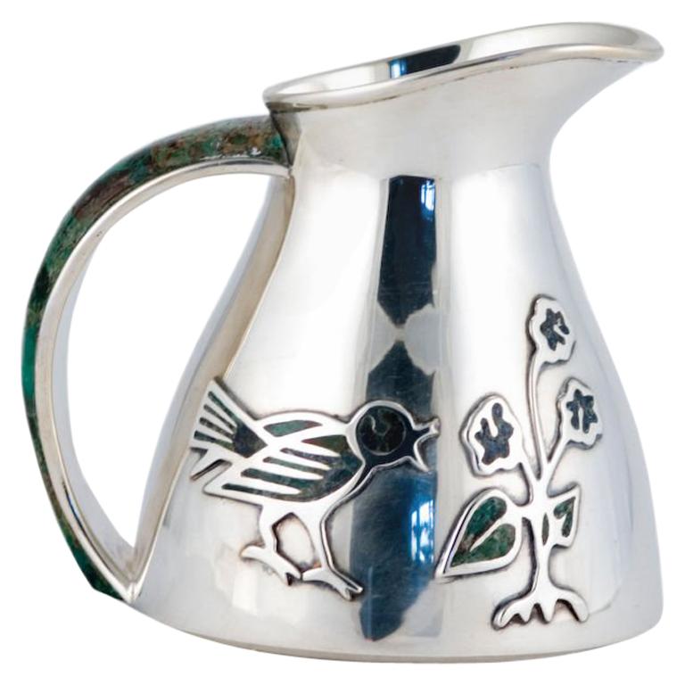 Los Castillo Abalone Silverplate Pitcher 1965 For Sale