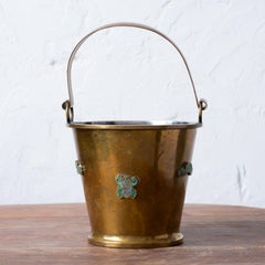 Los Castillo Brass and Turquoise Ice Bucket