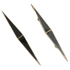 Los Castillo Brass Modernist Cabinet Drawer Pulls