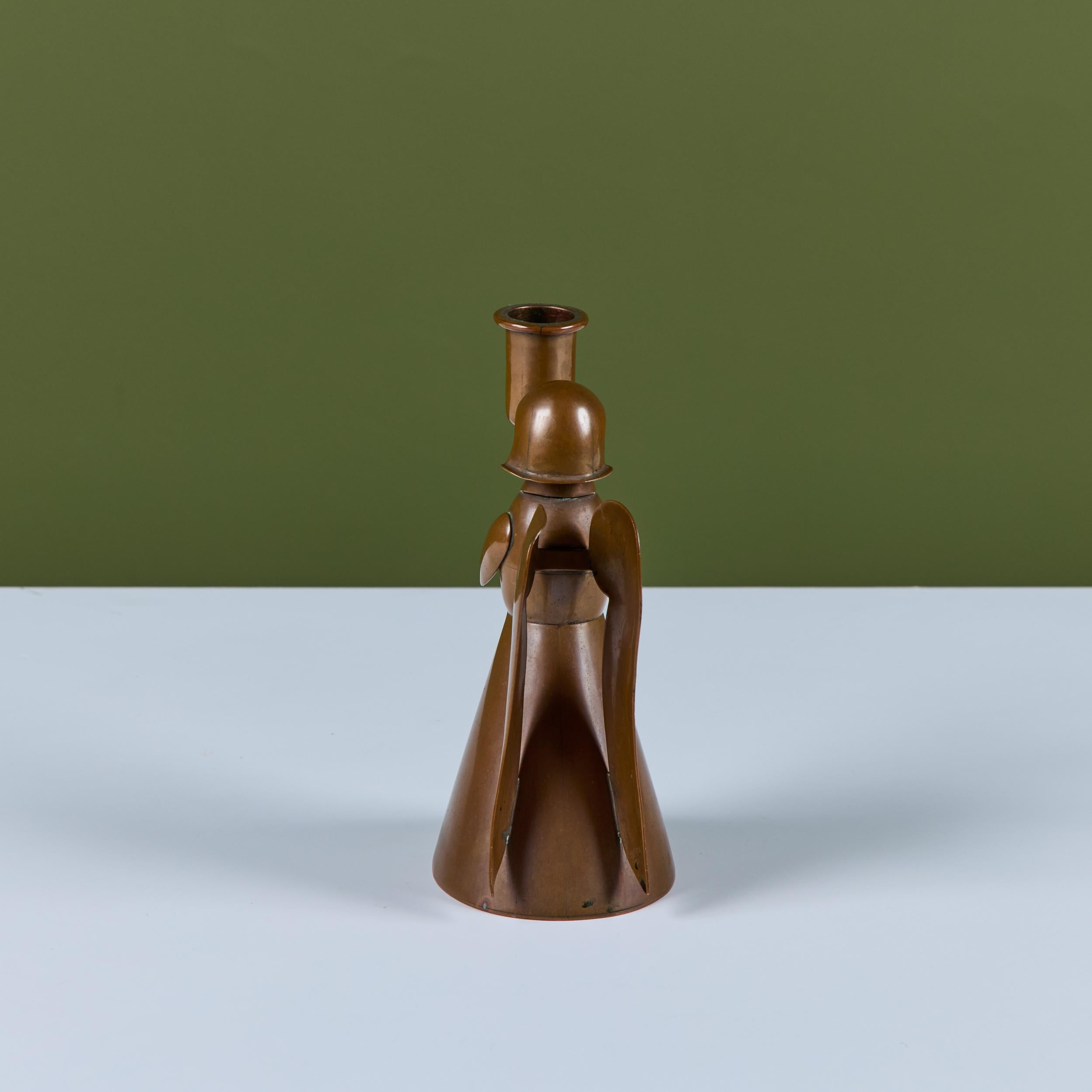 Los Castillo Portacandele Angelo in Rame in vendita 4