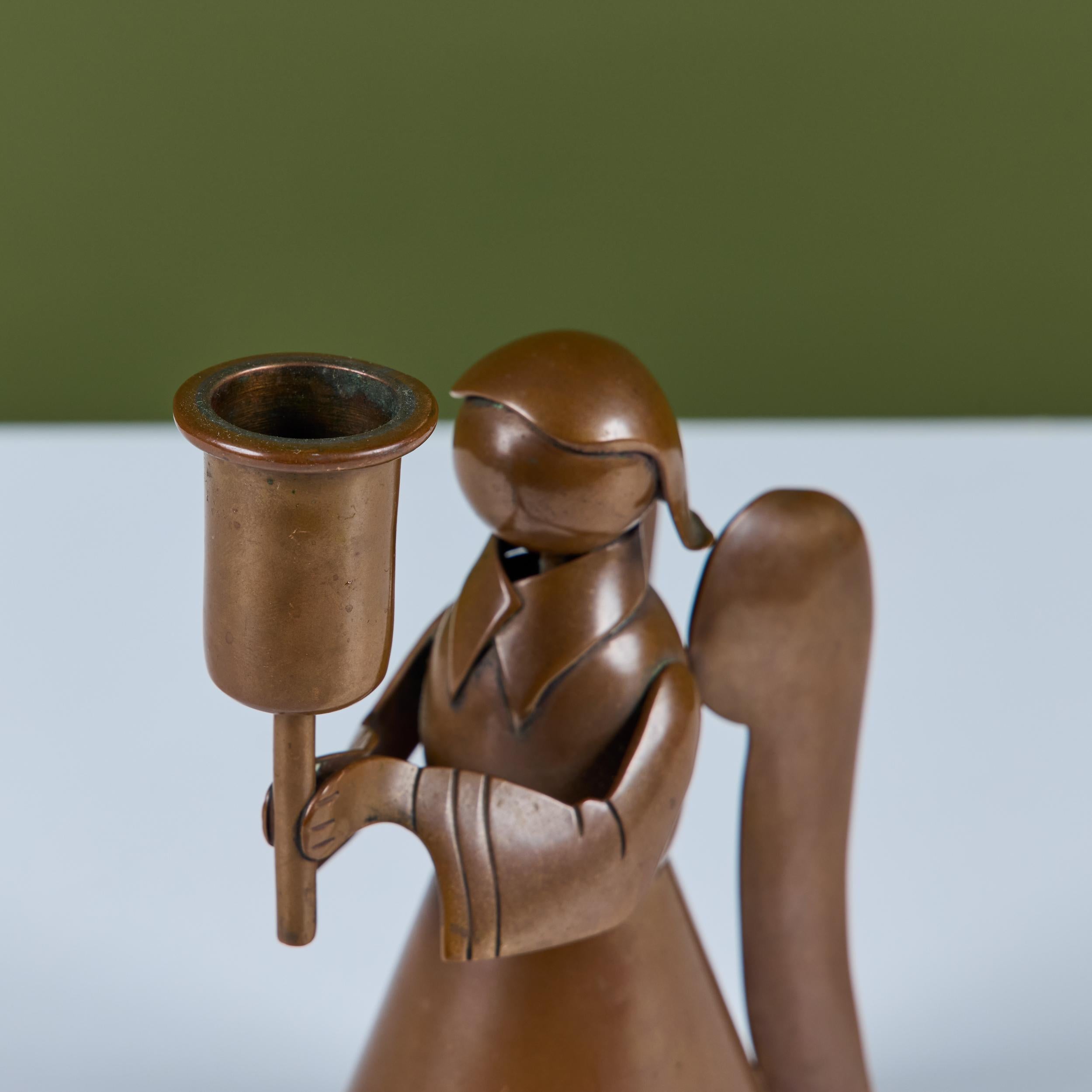 Los Castillo Portacandele Angelo in Rame in vendita 9