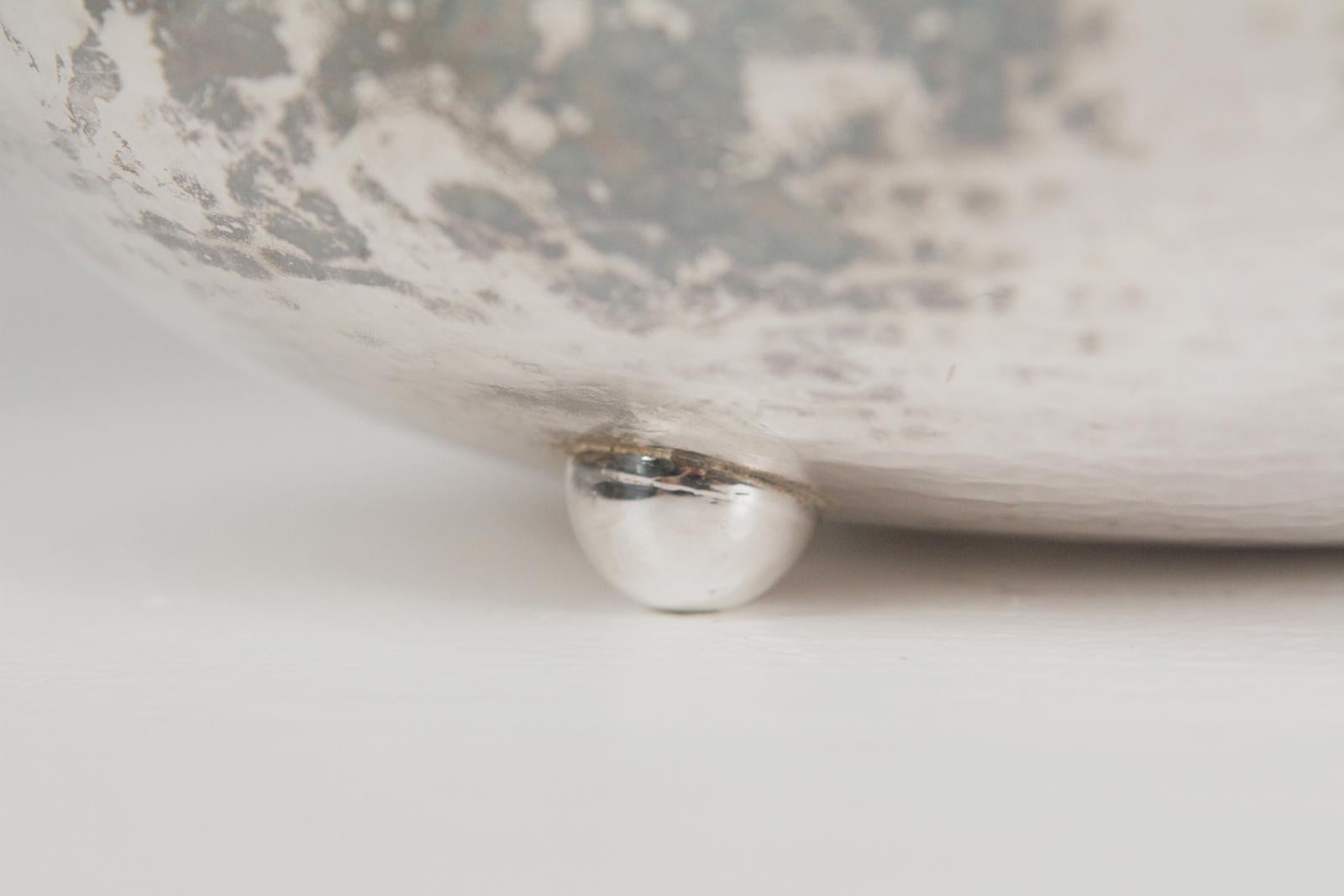 Mexican Los Castillo Hand-Hammered Lizard Bowl Wolmar Castillo, 1960s