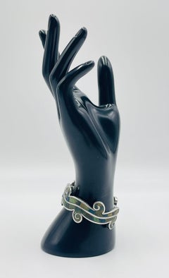 Los Castillo "Mosaico Azteca" Bracelet en argent, incrustations d'azurite et de lapis