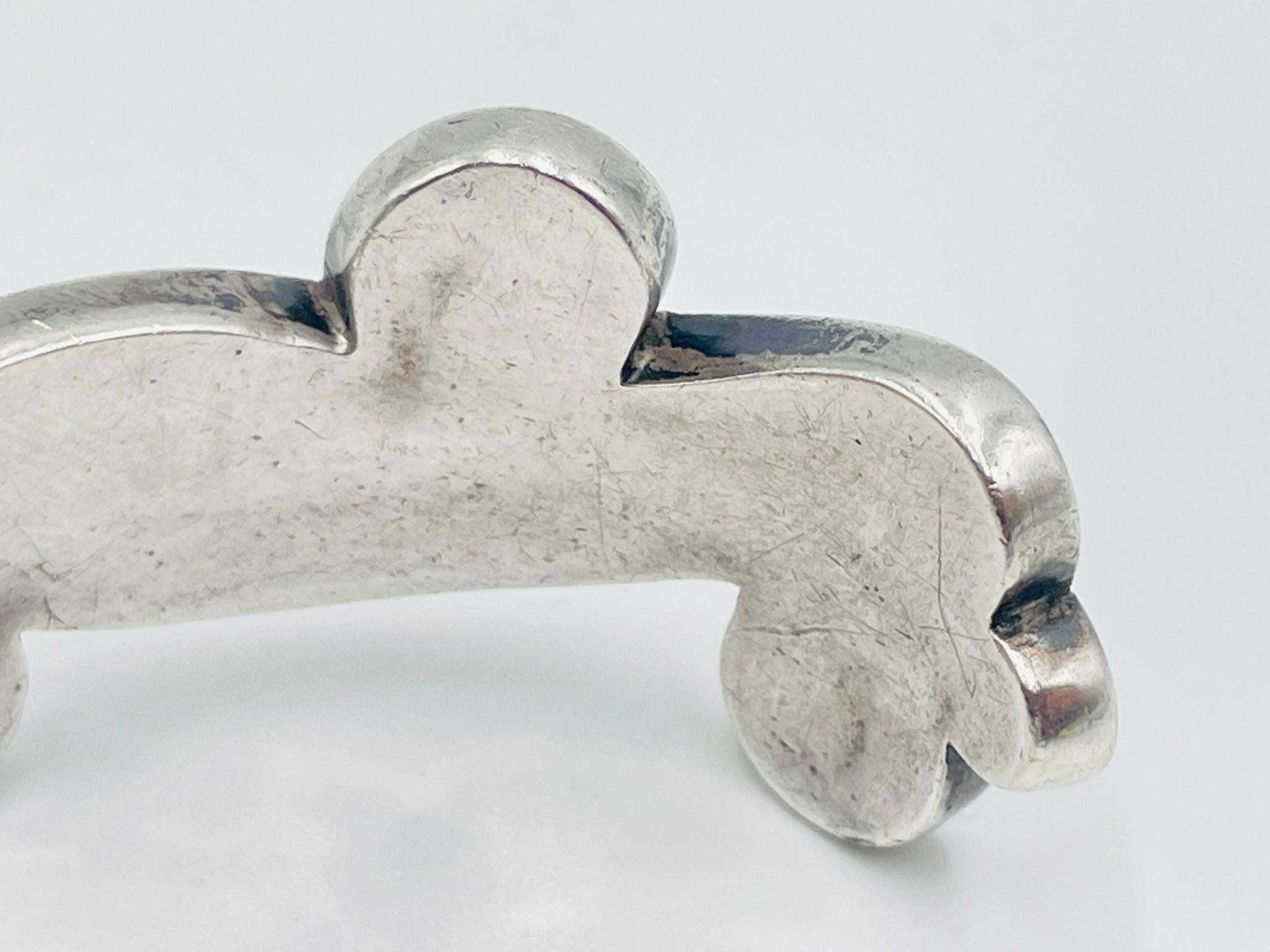 Los Castillo “Mosaico Azteca” Sterling Silver, Azurite & Lapis Inlay Cuff Bracel For Sale 13