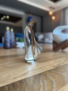 Los Castillo Silver Plate Hand-Wrought Virgin Mary Statue