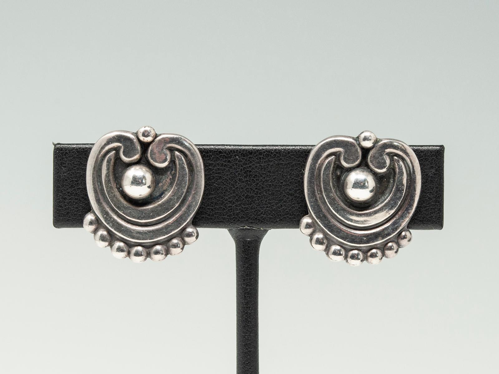 De las mujeres Los Castillo Sterling Silver Hair Clip and Earring Set en venta