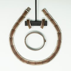 Los Castillo Sterling Silber Halskette, Armband und Ohrring Set