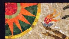 Los Castillo Studio Mosaic Mayan Priest Chichen Itza, Mexico, 1950s