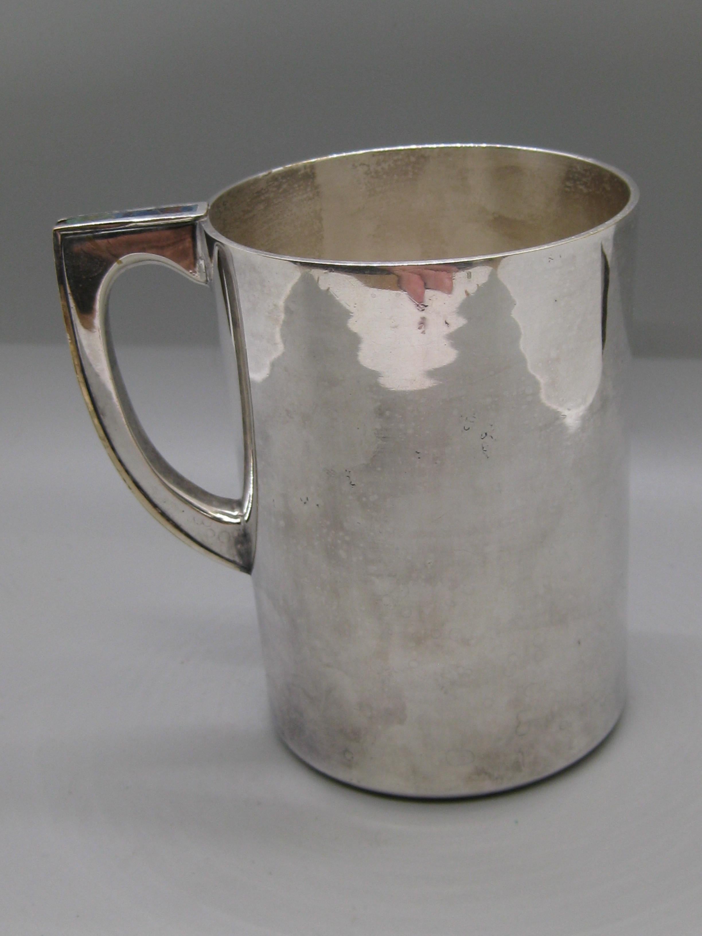 Los Castillo Taxco Mexico Taza artesanal de plata Turquesa y malaquita en venta 1