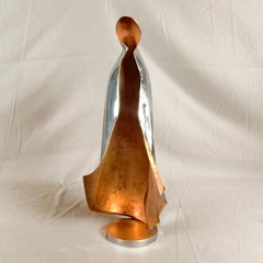 Los Castillo Taxco Mexican 1960's Silverplate and Copper Sheet Virgin