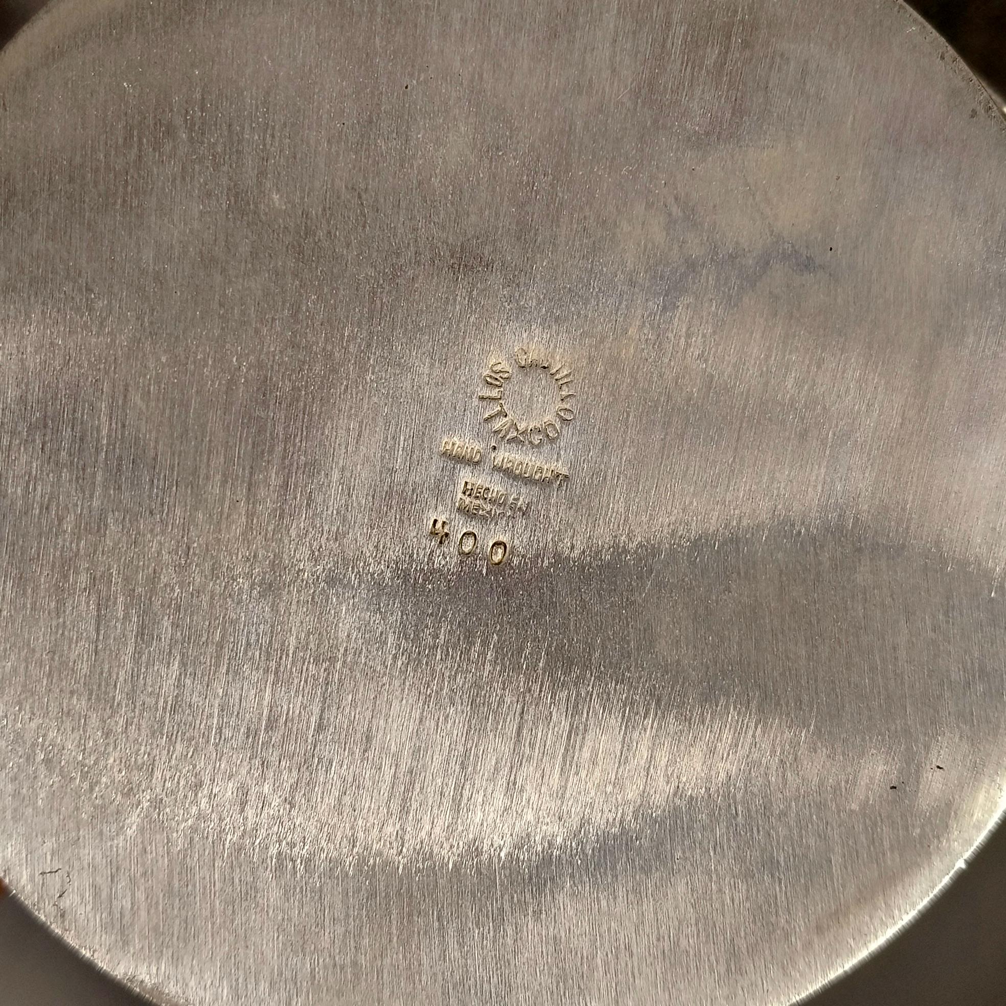 Los Castillo Taxco messicano degli anni '60 in lamina d'argento e di rame Vergine in vendita 1