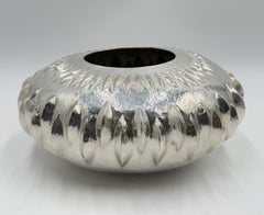 Los Castillo Taxco Mexican Modernist Silver Plate Copper Sculptural Bowl