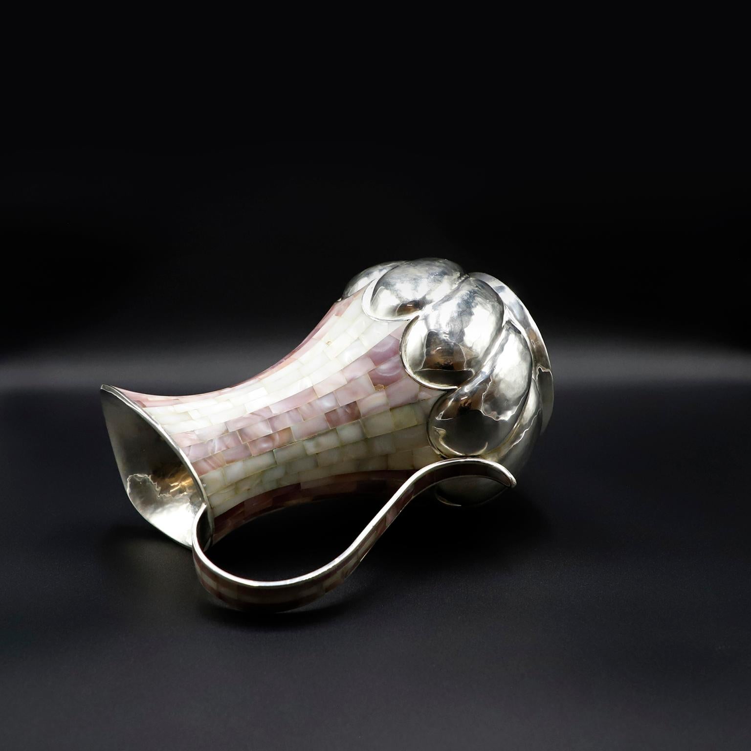 Mexican Los Castillo Taxco Silver Plate Pitcher