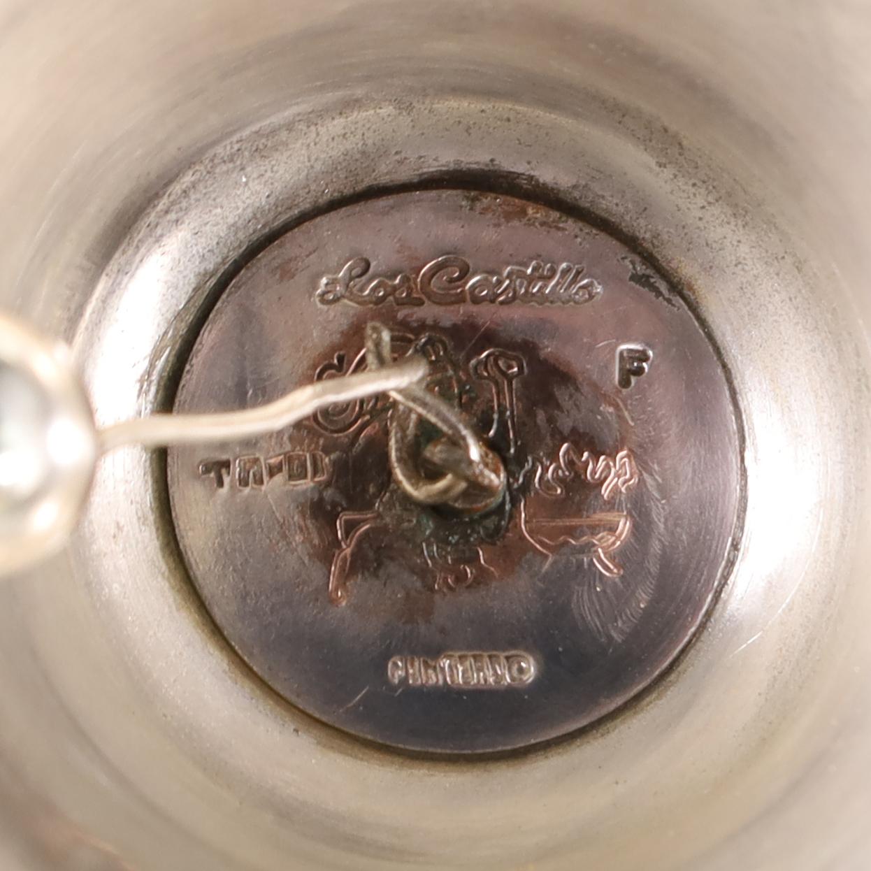 Los Castillo Vintage Silver Plate Dinner Bell with Bird 1