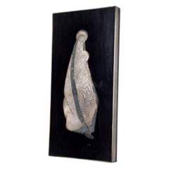 1970s Los Castillo Virgin Mary Silver Wall Panel Art Taxco Mexico