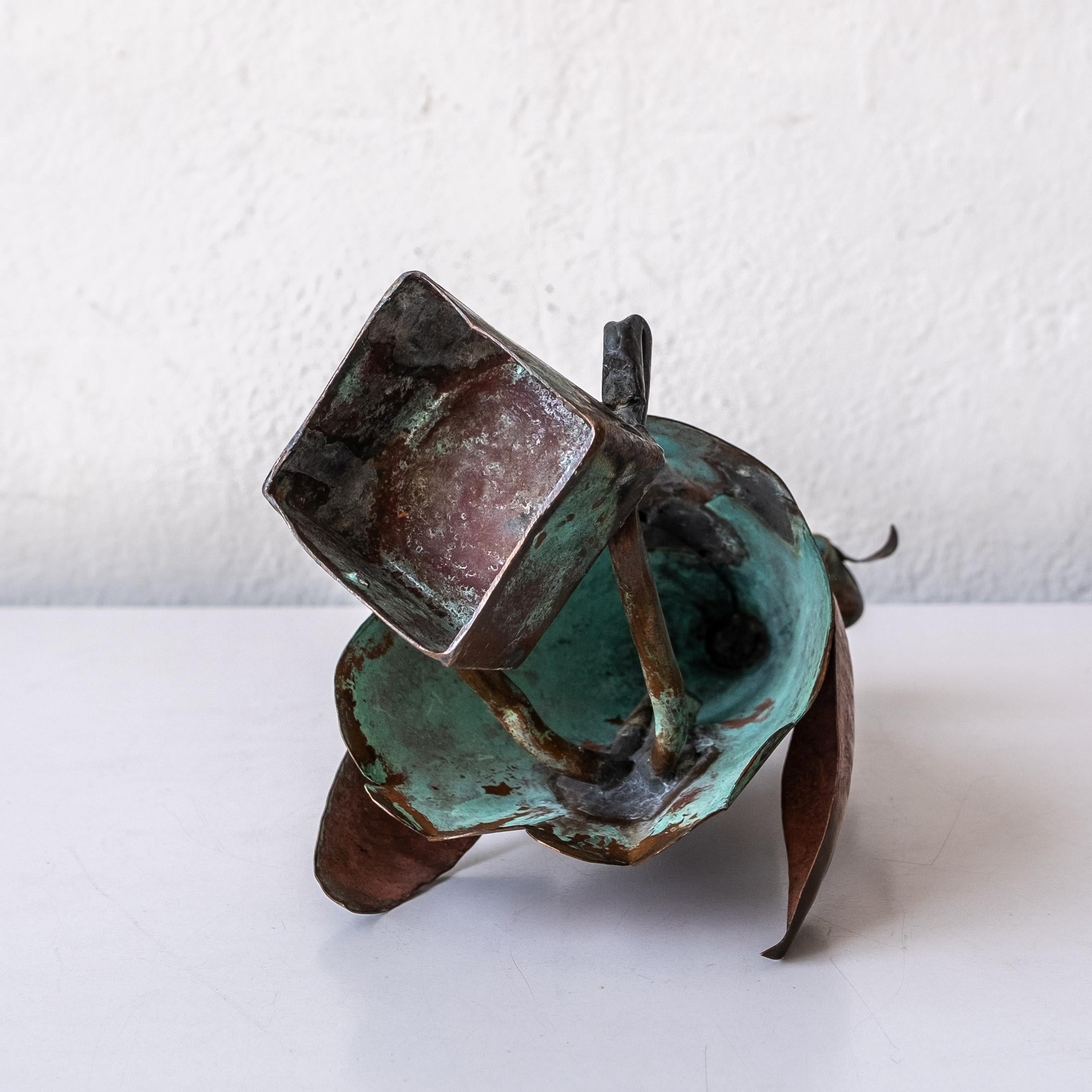 Los Castillos Escultura modernista mexicana de cobre en forma de búho de Antonio Castillo en venta 6