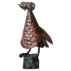Los Castillos Mexican Modernist Copper Owl Sculpture by Antonio Castillo