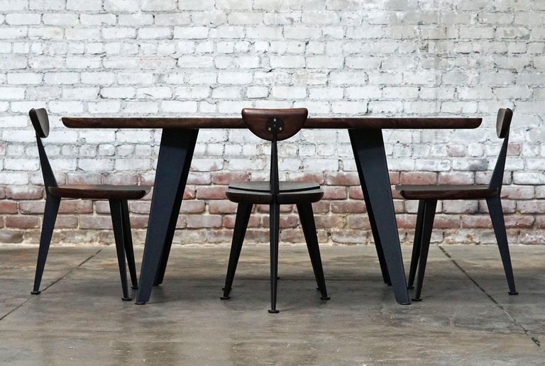 Los Gatos Three Leg Modern Dining Chair With Sculpted Seat Back And Steel Legs