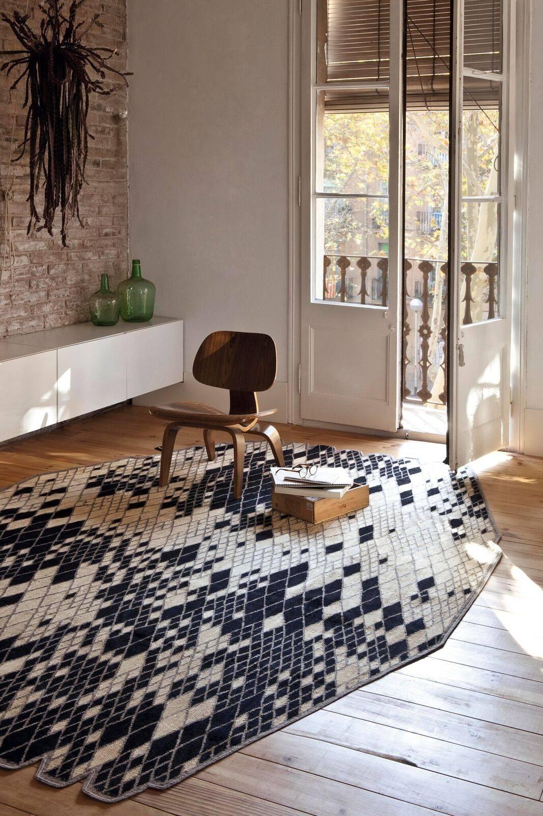 Modern Losanges 2 Hand-Loomed Wool Rug by Ronan & Erwan Bouroullec, Large For Sale