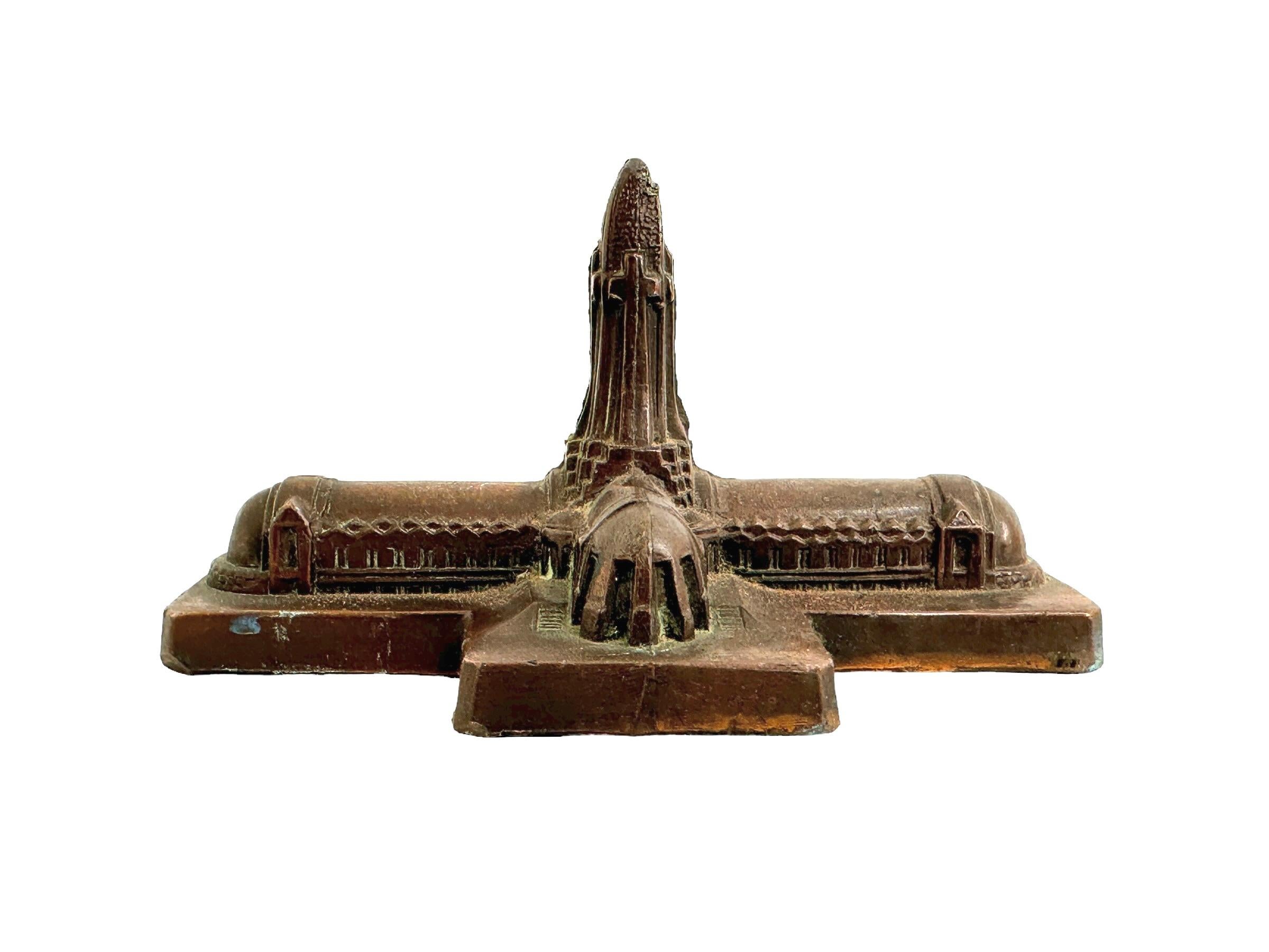 Art Nouveau L'Ossuaire de Douaumont Souvenir Building Architectural Model vintage France For Sale