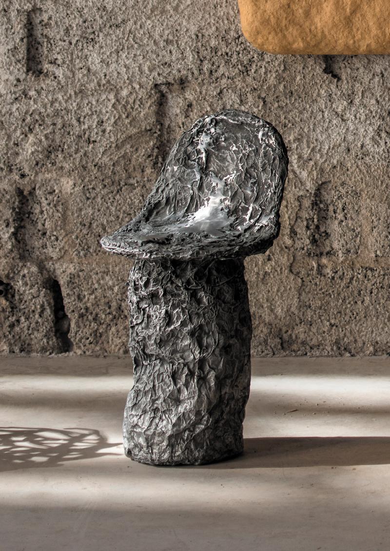 Cast Lost Aluminum Foil Chair by Sigve Knutson For Sale