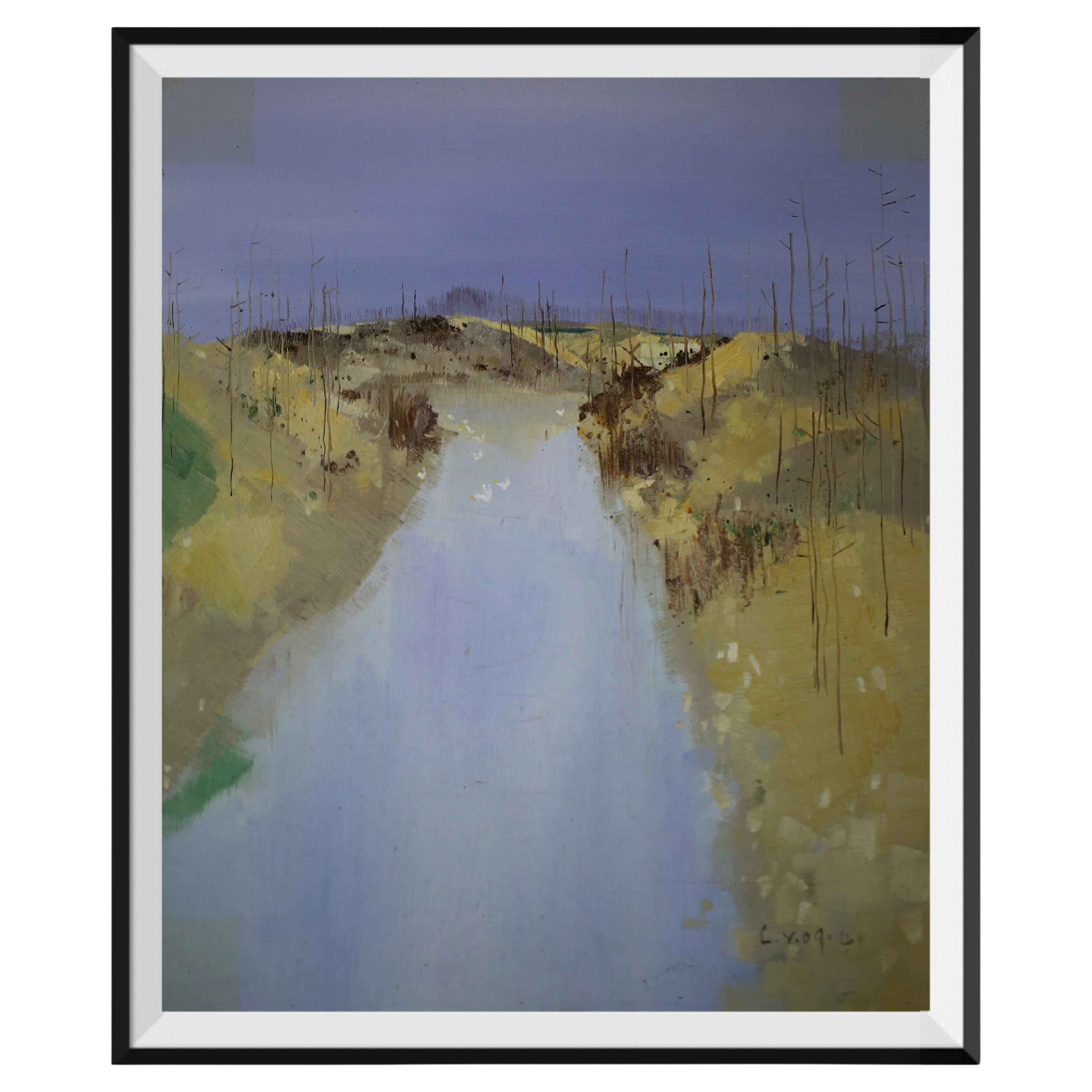 "Lost in Countryside" Series with Black Metallic Frame For Sale