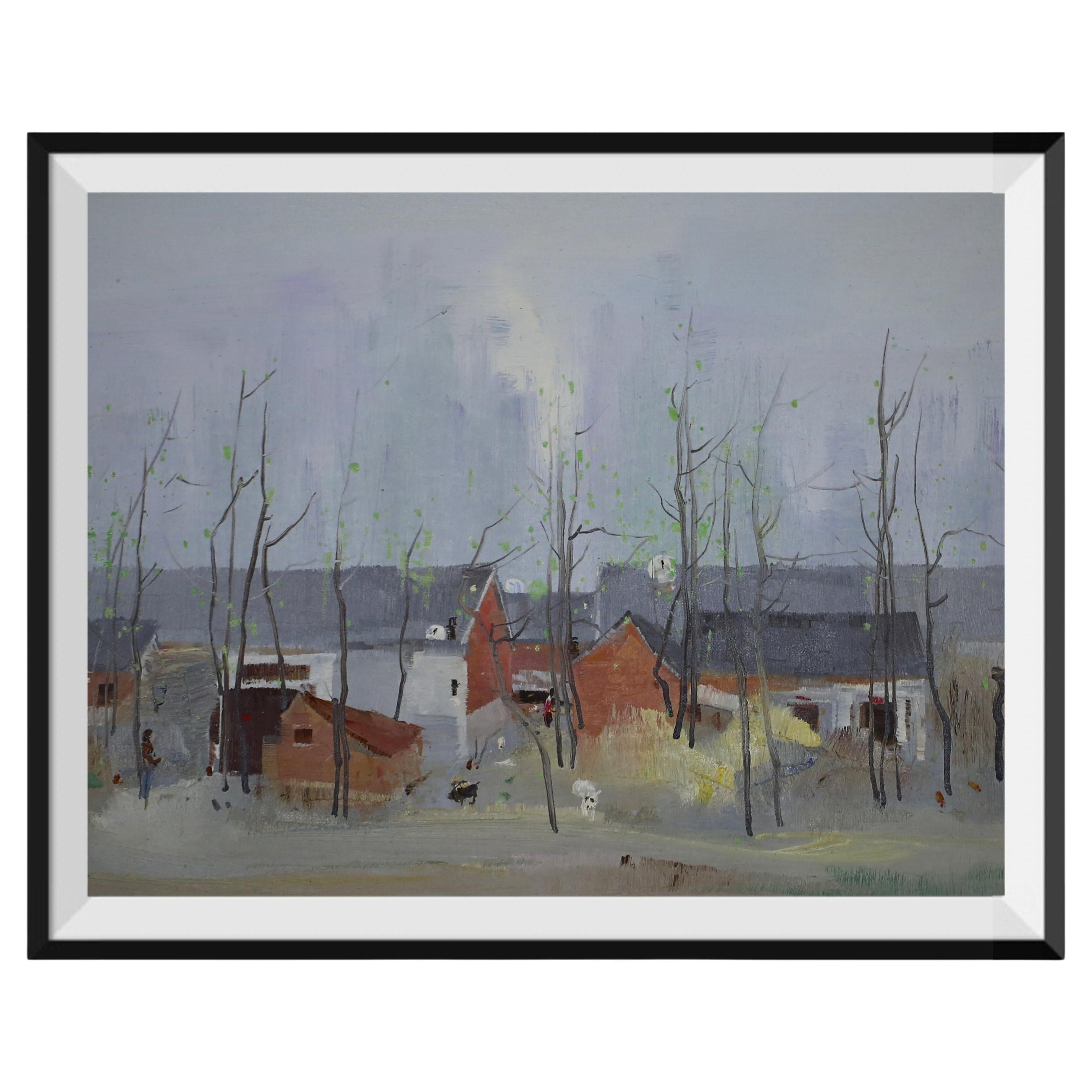 "Lost in Countryside" Series with Black Metallic Frame For Sale