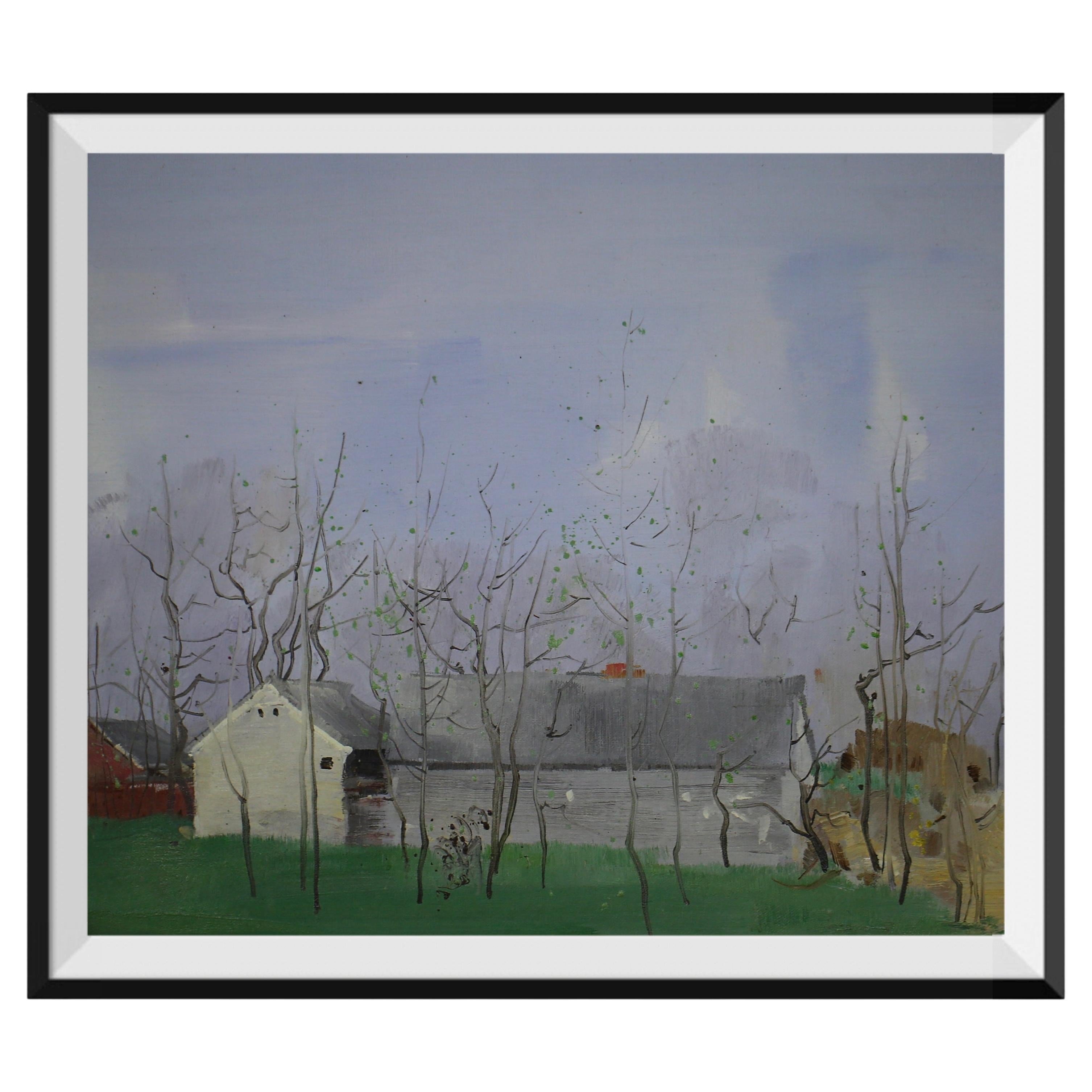"Lost in countryside" Series with Black Metallic Frame For Sale
