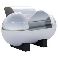 Lost in Space Stainless Steel Futuristic Armchair