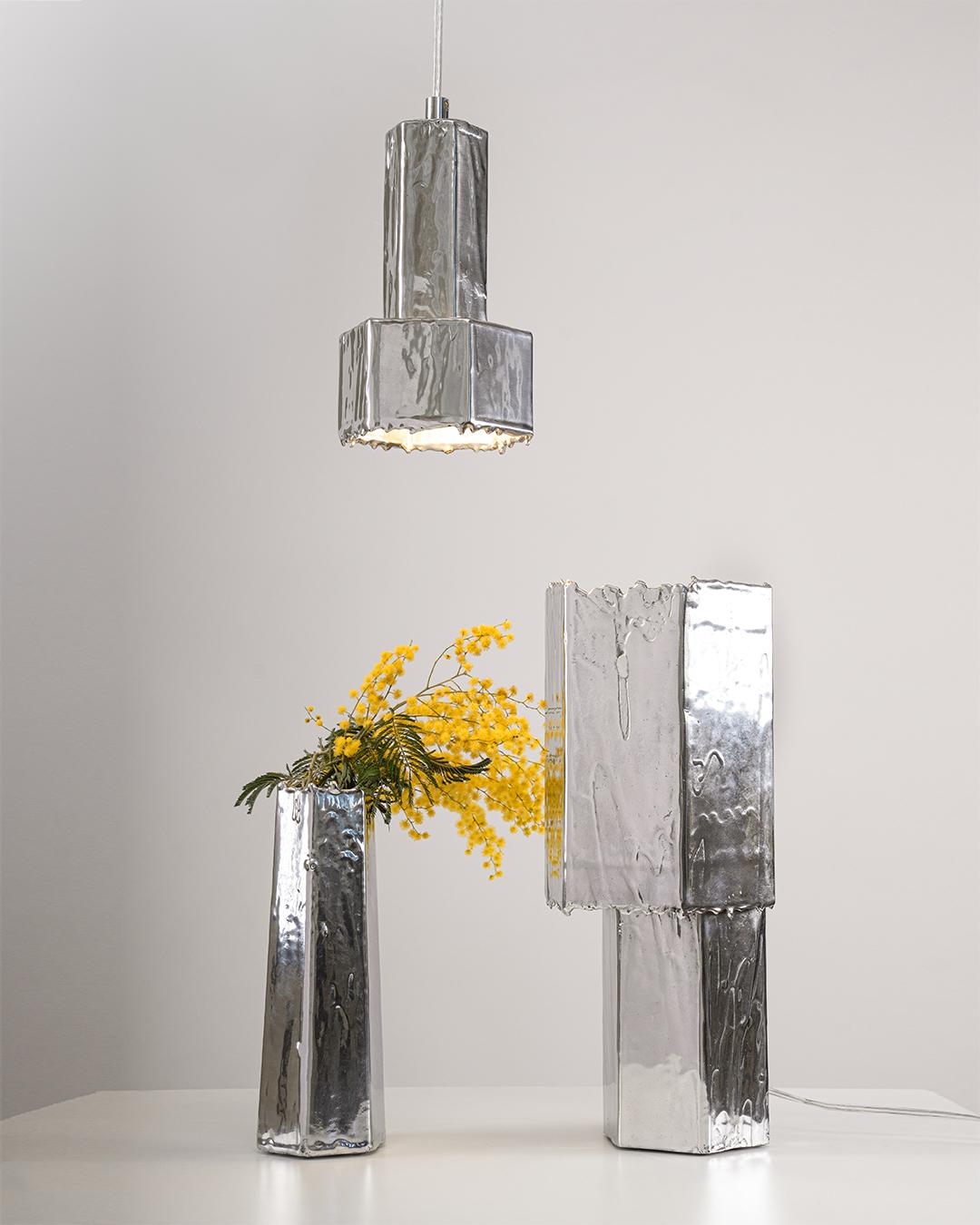 Aluminum Lost Lamp 6 by Studio Birtane For Sale
