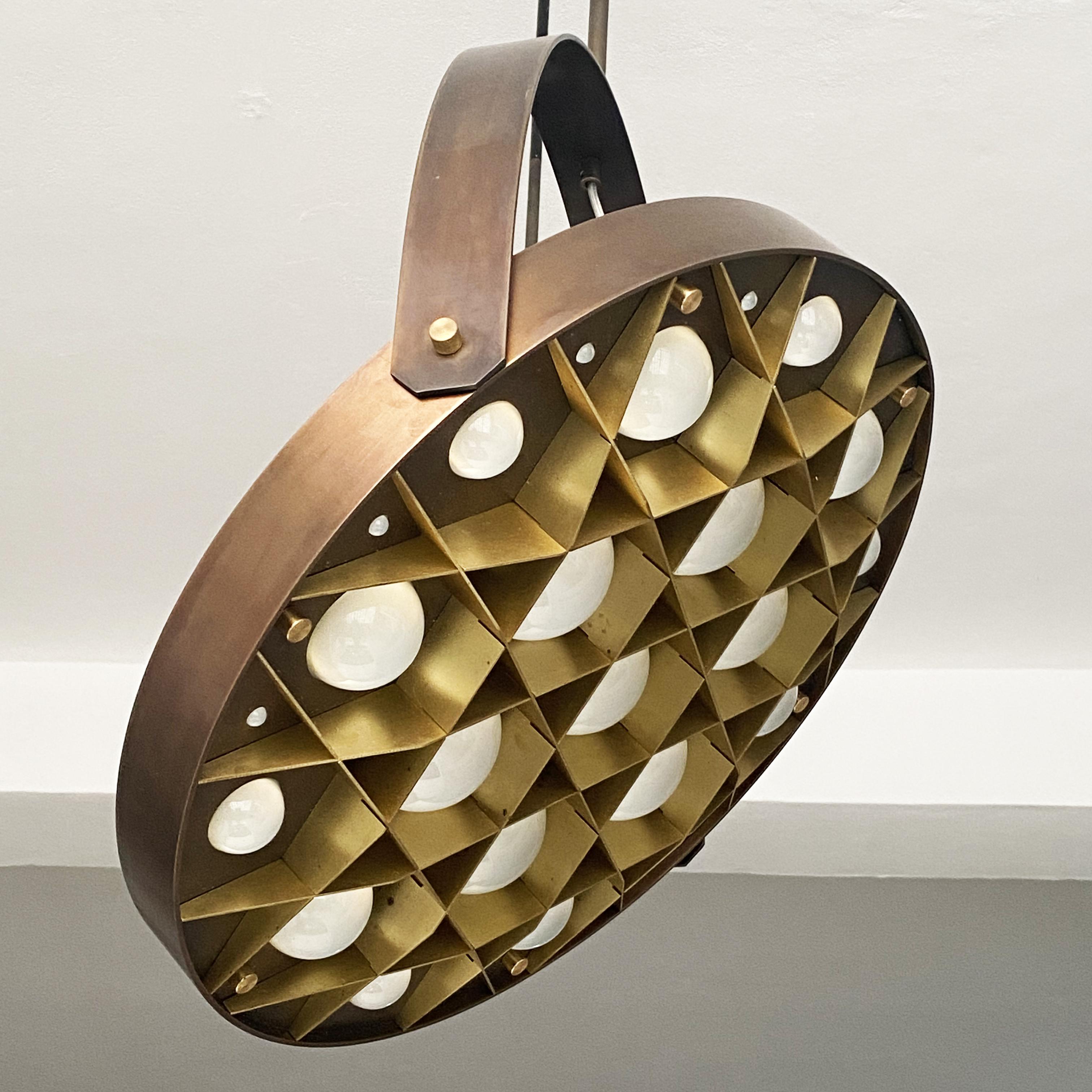 Australian Special edition pendant lamps set Surgeon, bronzed brass finish.