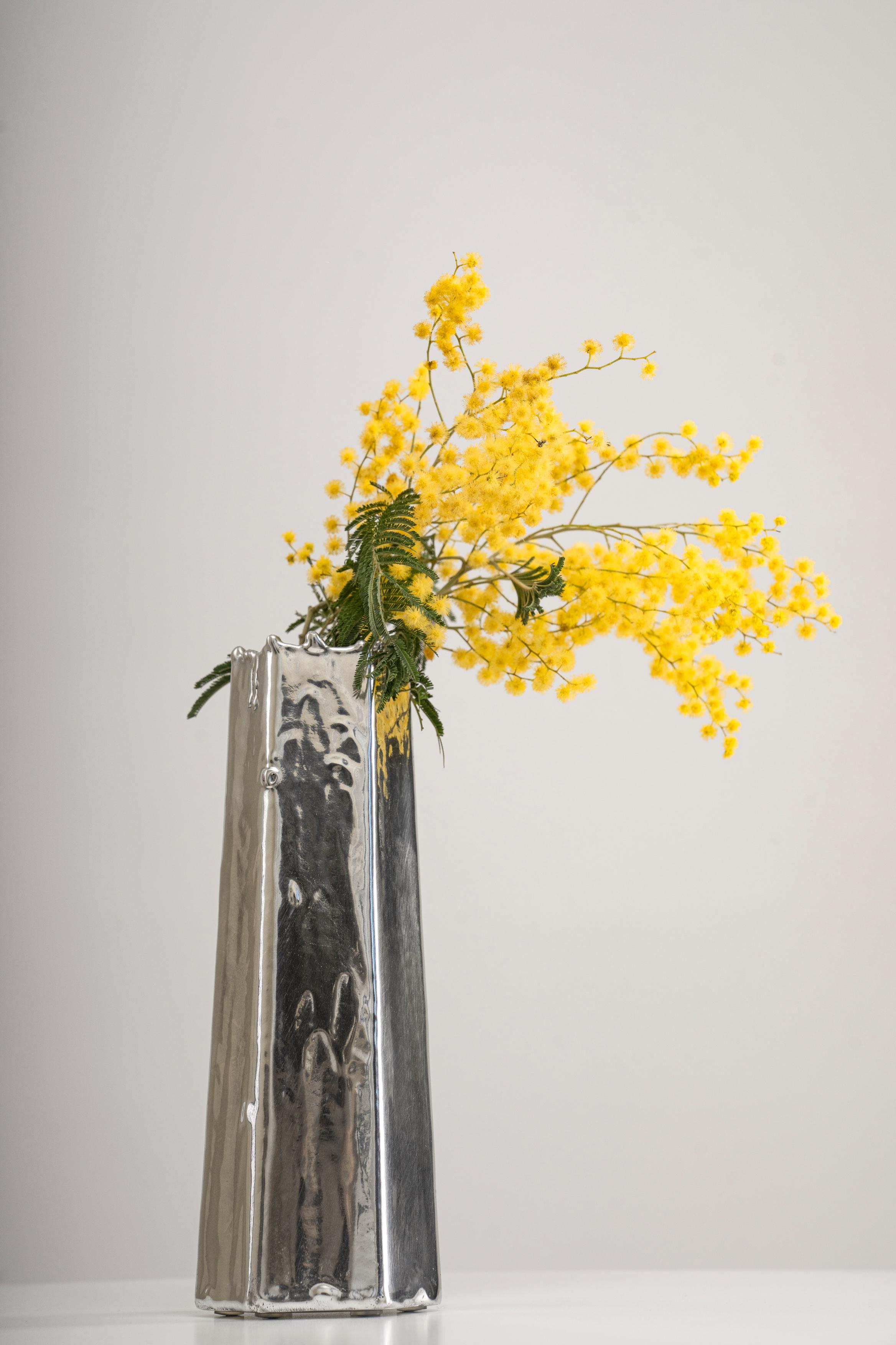 Lost Vase 6 by Studio Birtane
Dimensions:  W 8 x D 8 x H 22 cm
Materials: Cast Aluminium
Cast Bronze version and Polished or Patinated finishes are also available.

All our lamps can be wired according to each country. If sold to the USA it will be