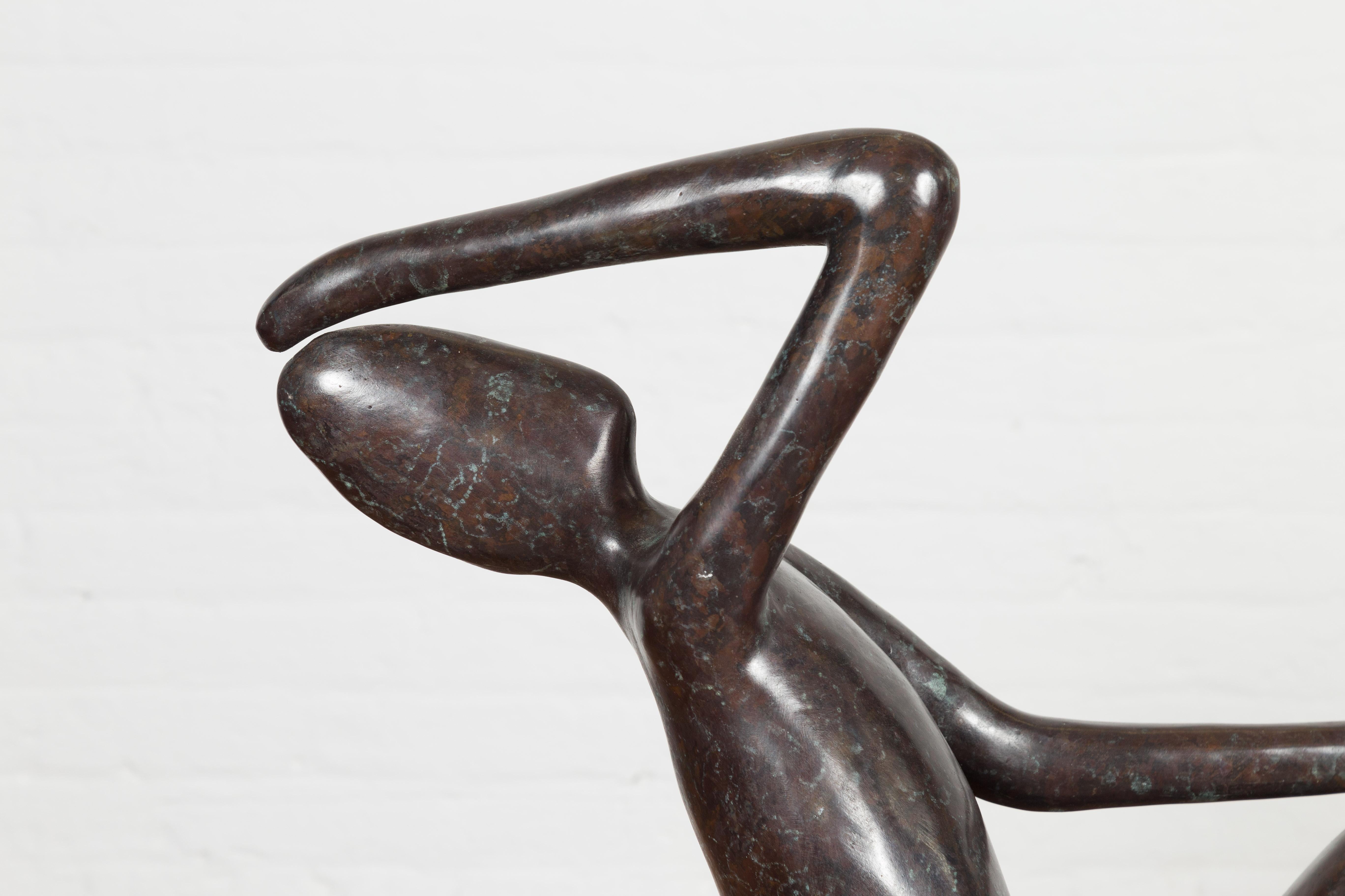 Modern Abstract Woman Bronze Sculpture For Sale 4