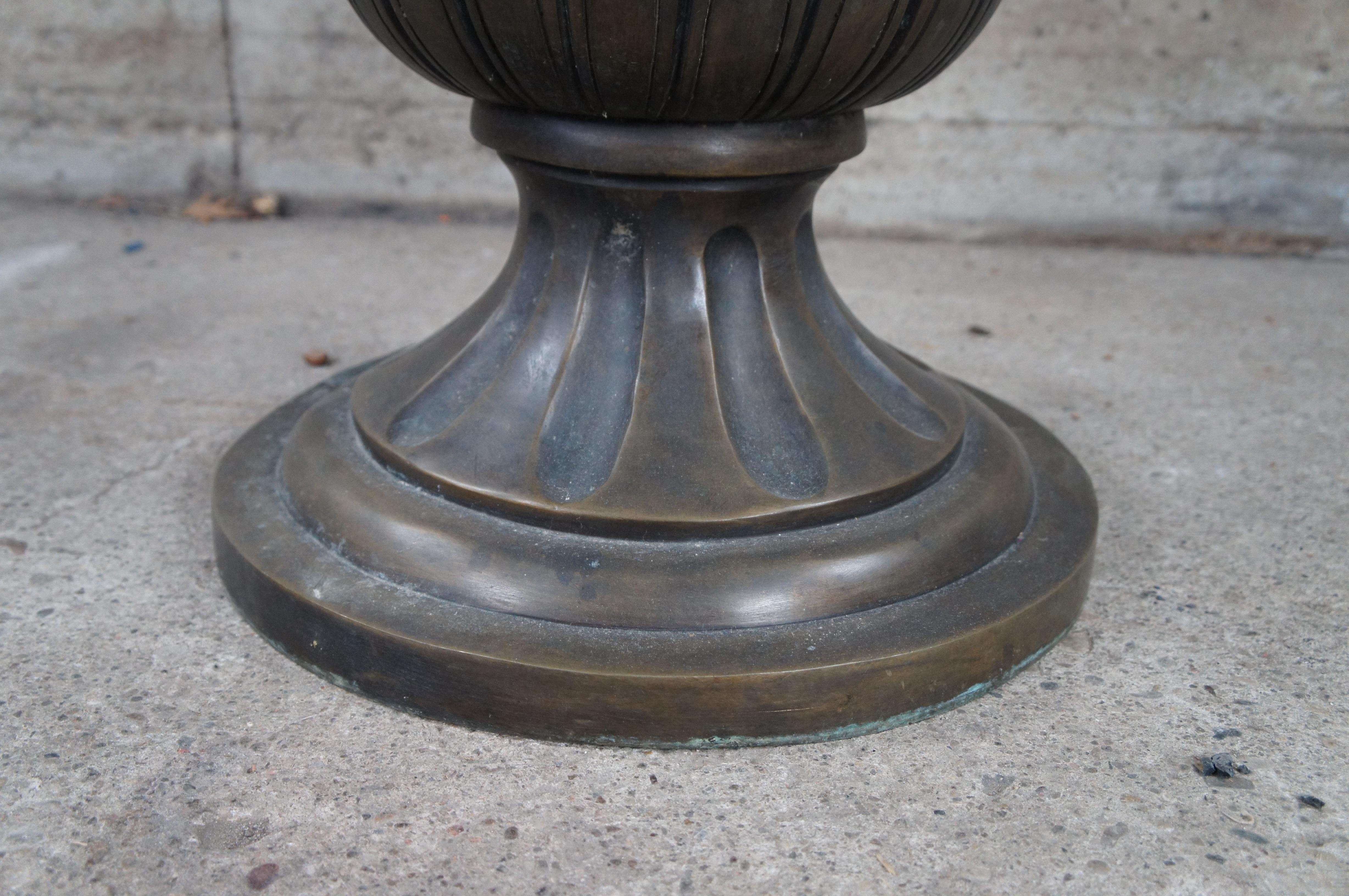 Lost Wax Cast Bronze Figural Zeus Urn Sculpture Planter Jardinière Pot 26