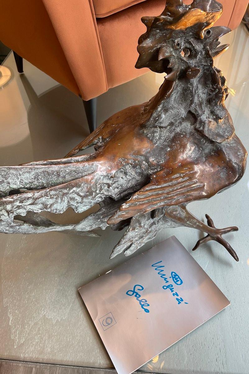 Escultura de bronce fundido a la cera perdida Gallo de Luciano Minguzzi en venta 6