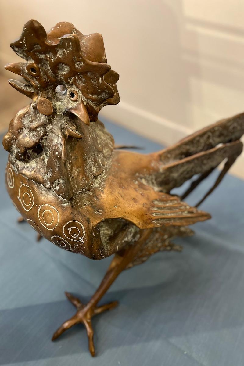 Escultura de bronce fundido a la cera perdida Gallo de Luciano Minguzzi en venta 11