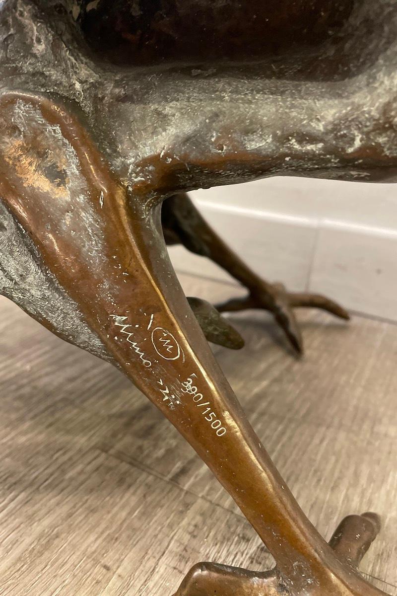 Escultura de bronce fundido a la cera perdida Gallo de Luciano Minguzzi Italian en venta