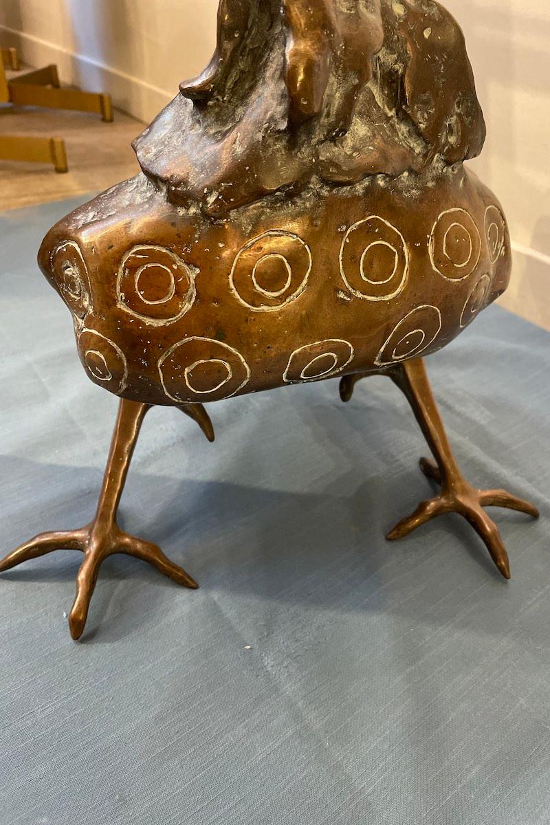Escultura de bronce fundido a la cera perdida Gallo de Luciano Minguzzi Bronce en venta